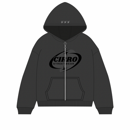 washed black hoodie